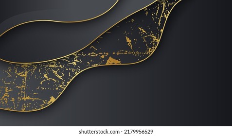 Creative premium abstract with gold marble texture (crack) background. Luxury vector collection for invitation, brochure template.