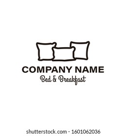 creative premium pillow furniture logo Ideas. Inspiration logo design. Template Vector Illustration. Isolated On White Background