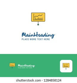 Creative Presentation  Logo Design. Flat color Logo place for Tagline. Vector Illustration