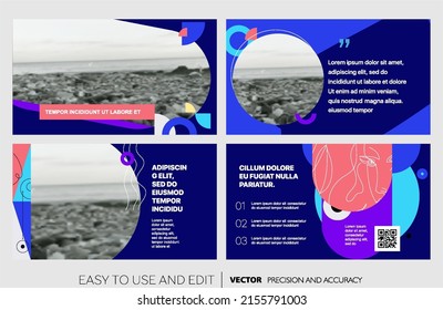 Creative presentation templates with editable design elements and infographics. Background for presentation. Vector Slide, flyer, report, marketing, advertising, annual report, banner