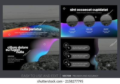 Creative presentation templates with editable design elements and infographics. Background for presentation. Vector Slide, flyer, report, marketing, advertising, annual report, banner