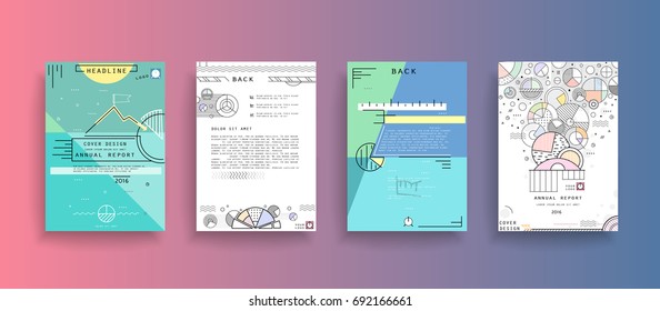 Creative presentation templates. Flat design vector infographic elements for slides, annual report, brochure, flyers, web design and banner