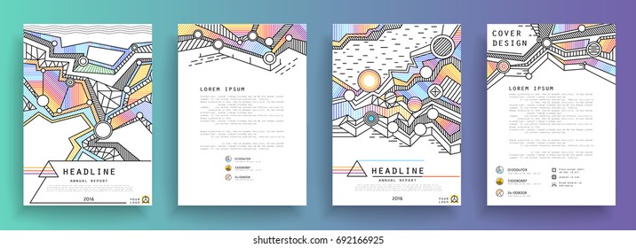 Creative presentation templates. Flat design vector infographic elements for slides, annual report, brochure, flyers, web design and banner