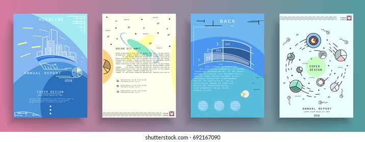 Creative presentation templates. Flat design vector infographic elements for slides, annual report, brochure, flyers, web design and banner