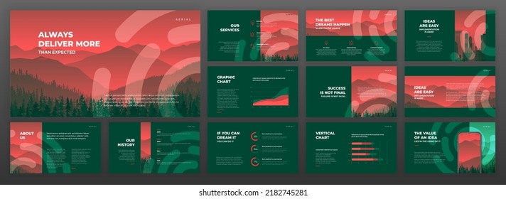 Creative presentation templates set. Use for creative presentation background, brochure design, website slider, landing page, annual report, company profile.