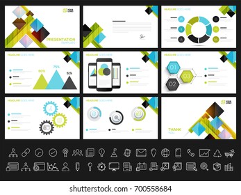 Plantillas de presentación creativas para sus informes y presentaciones empresariales. Puede utilizarse como folleto, folleto, diseño de portada.