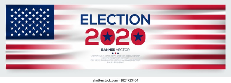 Creative (Presidential Election 2020 election campaign) Banner Word with Icons ,Vector illustration.	