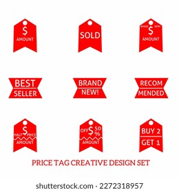Creative price tag set design editbale file, for commercial used