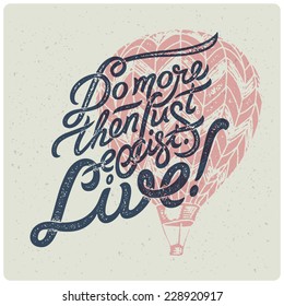 Creative print for t-shirt with air balloon