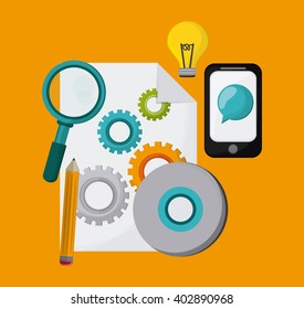 Creative process colorful design, vector illustration