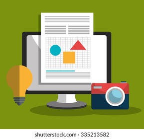 Creative process design with colorful icons, vector illustration eps 10