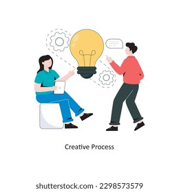 Creative Process Flat Style Design Vector illustration. Stock illustration