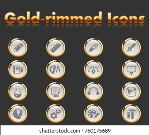 creative process gold-rimmed icons for your creative ideas