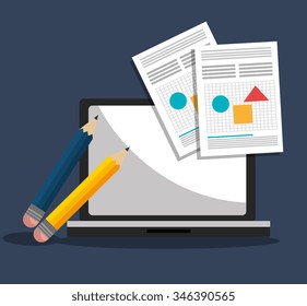 Creative process graphic design theme, vector illustration