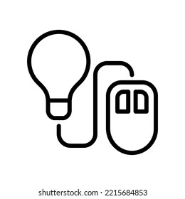 Creative Process icon, Line Vector graphics