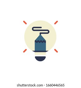 creative process icon. online learning icon. perfect for application, web, logo and presentation template. icon design flat style
