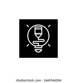 creative process icon. Online learning icon. Perfect for application, web, logo and presentation template. Icon design line inverted style