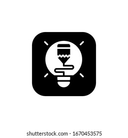creative process icon. Online Learning icon. Perfect for application, web, logo and presentation template. icon design solid rounded style