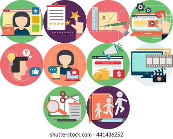 Creative Process Icons Set