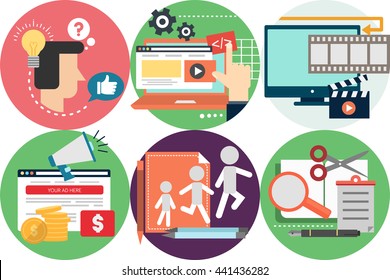 Creative Process Icons Set