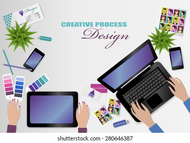 creative process. teamwork