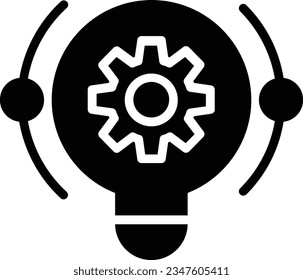 Creative Process Vector Icon Glyph Style