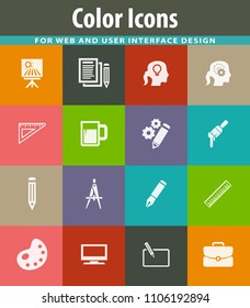 Creative process vector icons for user interface design