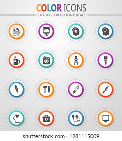 Creative process vector icons for user interface design