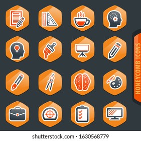 Creative process vector icons for user interface design