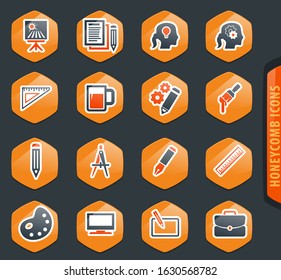 Creative process vector icons for user interface design