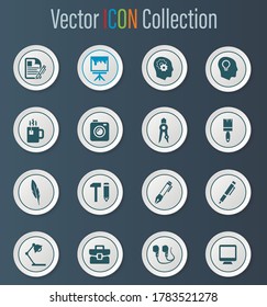 Creative process vector icons for user interface design