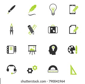 creative process vector icons for web and user interface design