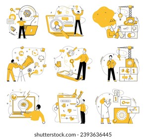 Creative process vector illustration. Analysis and thinking lay intellectual groundwork for creative operation The creative process metamorphoses, chrysalis inspiration and decision