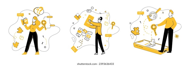 Creative process vector illustration. Brainstorming is alchemy transforms mundane into nonstandard Innovation breathes life into creativity, heartbeat ever-evolving process Analysis and thinking lay