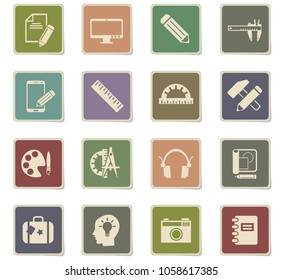creative process web icons for user interface design