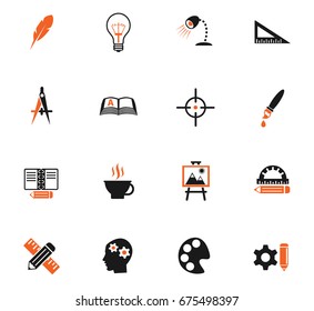 creative process web icons for user interface design