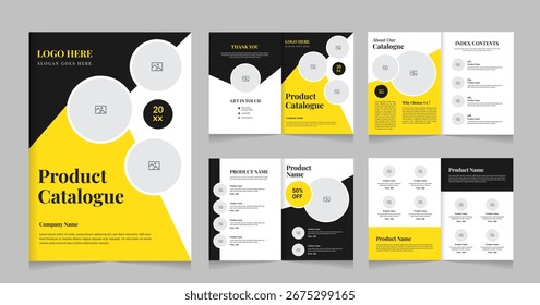 Plantilla de Catálogo de Producto creativo | Diseño moderno de folleto de negocios | Diseño de Catálogo multipropósito A4 audaz