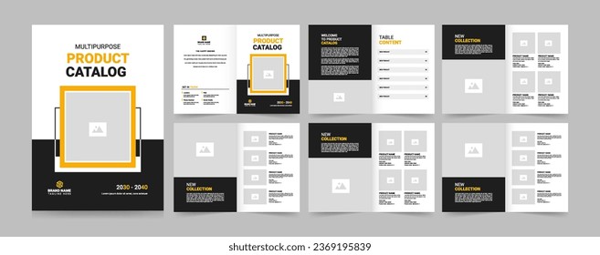 Plantilla de diseño de catálogo de productos creativos. Diseño de catálogo o catálogo de productos. Ilustración del vector