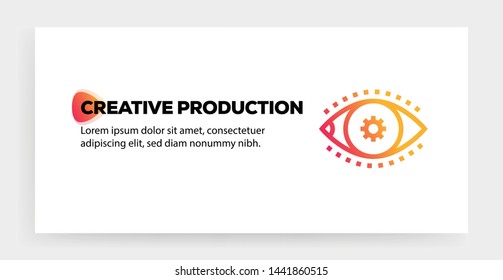 CREATIVE PRODUCTION AND ILLUSTRATION ICON CONCEPT