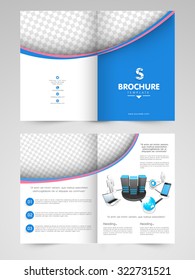 Creative professional Business Brochure, Template or Flyer design with blank space for your image and text.