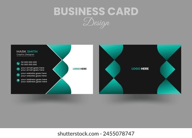 Creative and professional business card design, Clean visiting card, Contact card and name card design template