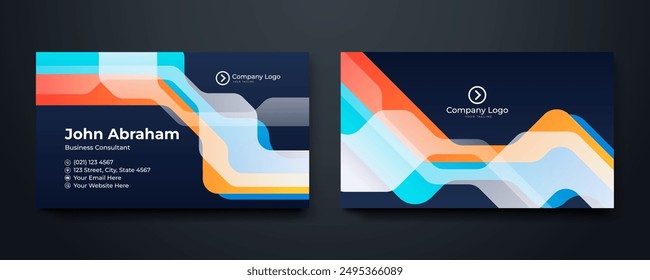 Creative and professional business card design, Clean visiting card, Contact card and name card design template
