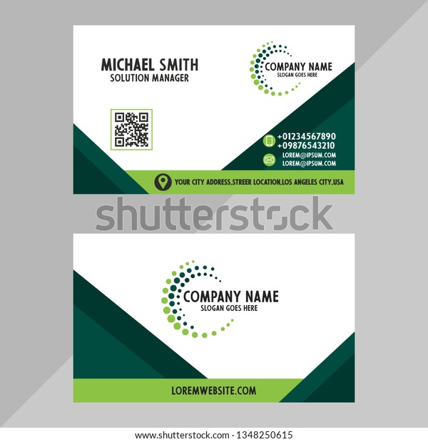 Creative Professional Business Card Design Clean Stock Vector Royalty Free 1348250615