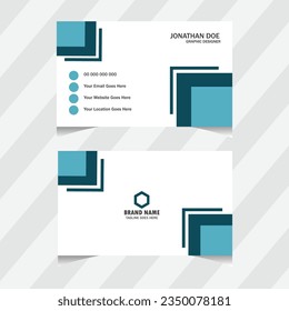 Tarjeta de visita creativa y profesional. diseño sencillo y mínimo de tarjetas de visita. plantilla de tarjeta de visita simple y limpia de vectores abstractos, Ilustración de vectores de estilo plano.