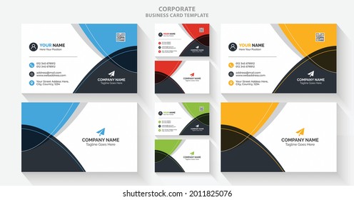Creative and Professional Business Card Template Layout, Modern Stylish Visiting Card