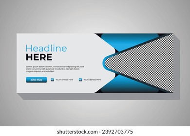  Creative and professional business Facebook cover page timeline web ad banner template with photo place modern layout.