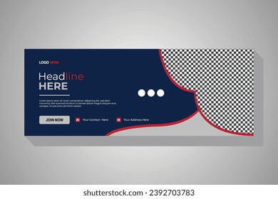  Creative and professional business Facebook cover page timeline web ad banner template with photo place modern layout.