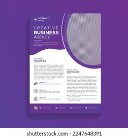 Creative Professional and business Flat gradient colorful  flyer design template