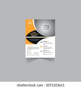 A creative and professional, Business Flyer Template for any kind of business that will suit perfect for your company. It can be used in any Business like advertise, advertising, agency, business etc.