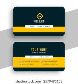 creative professional business identity card layout for individual information vector